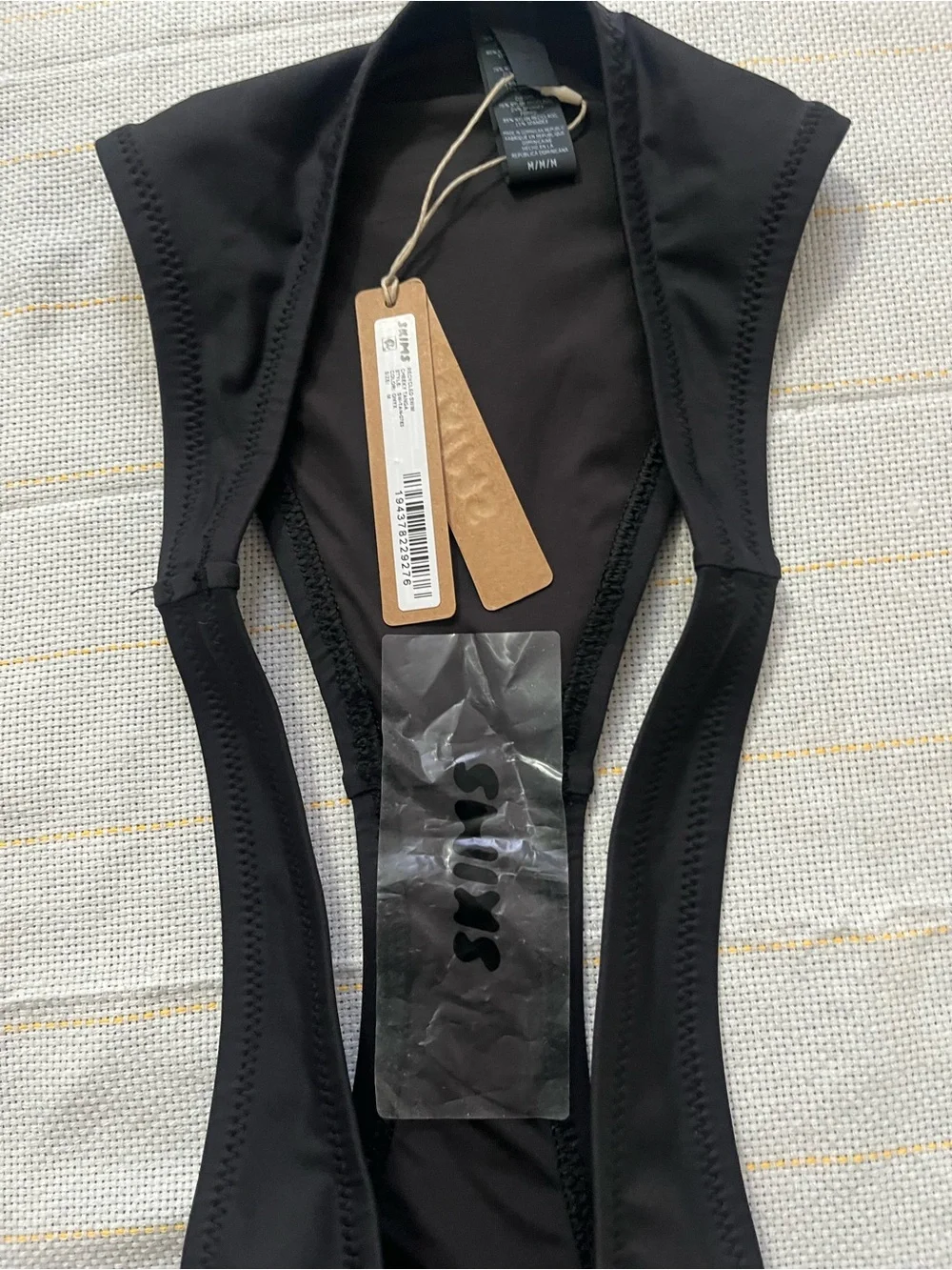 NWT SKIMS Recycled swim cheeky Tanga Color Onyx